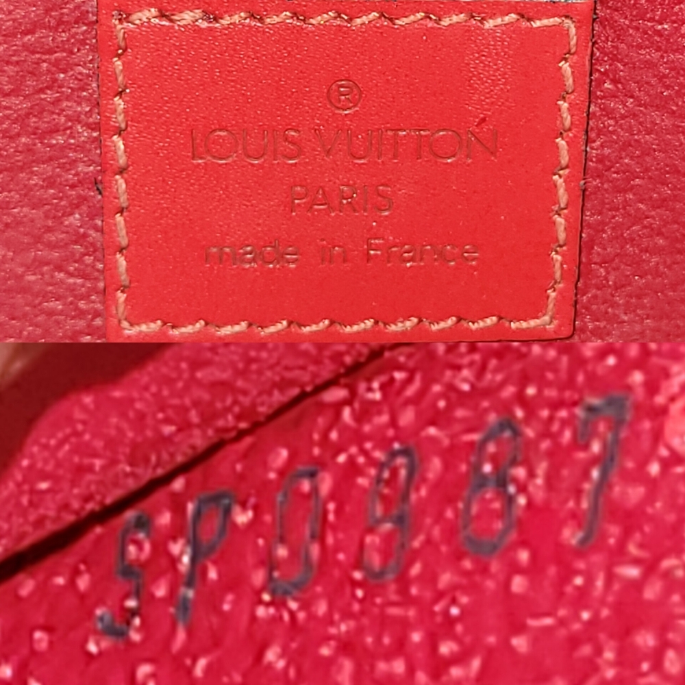 Louis Vuitton Epi Dauphine Jaune Red Clutch Toiletry Crossbody Bag Authent8c - Picture 5 of 17